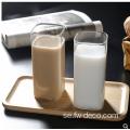 400 ml Square Glass Cup Stor frukostmjölkkopp